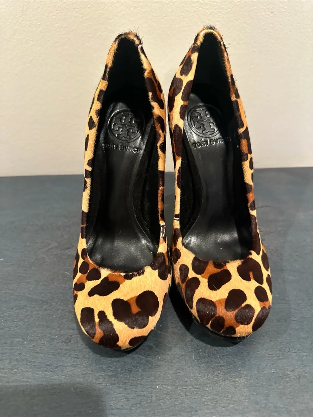 Tory Burch Leopard Pony-Hair High Heel Pumps - Brown/Black